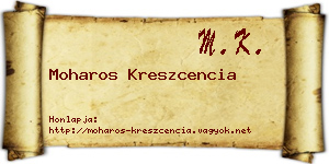 Moharos Kreszcencia névjegykártya